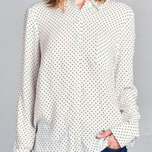 Lou Ann Ivory & Black Polka Dot Blouse